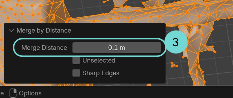Change Merge Distance Setting