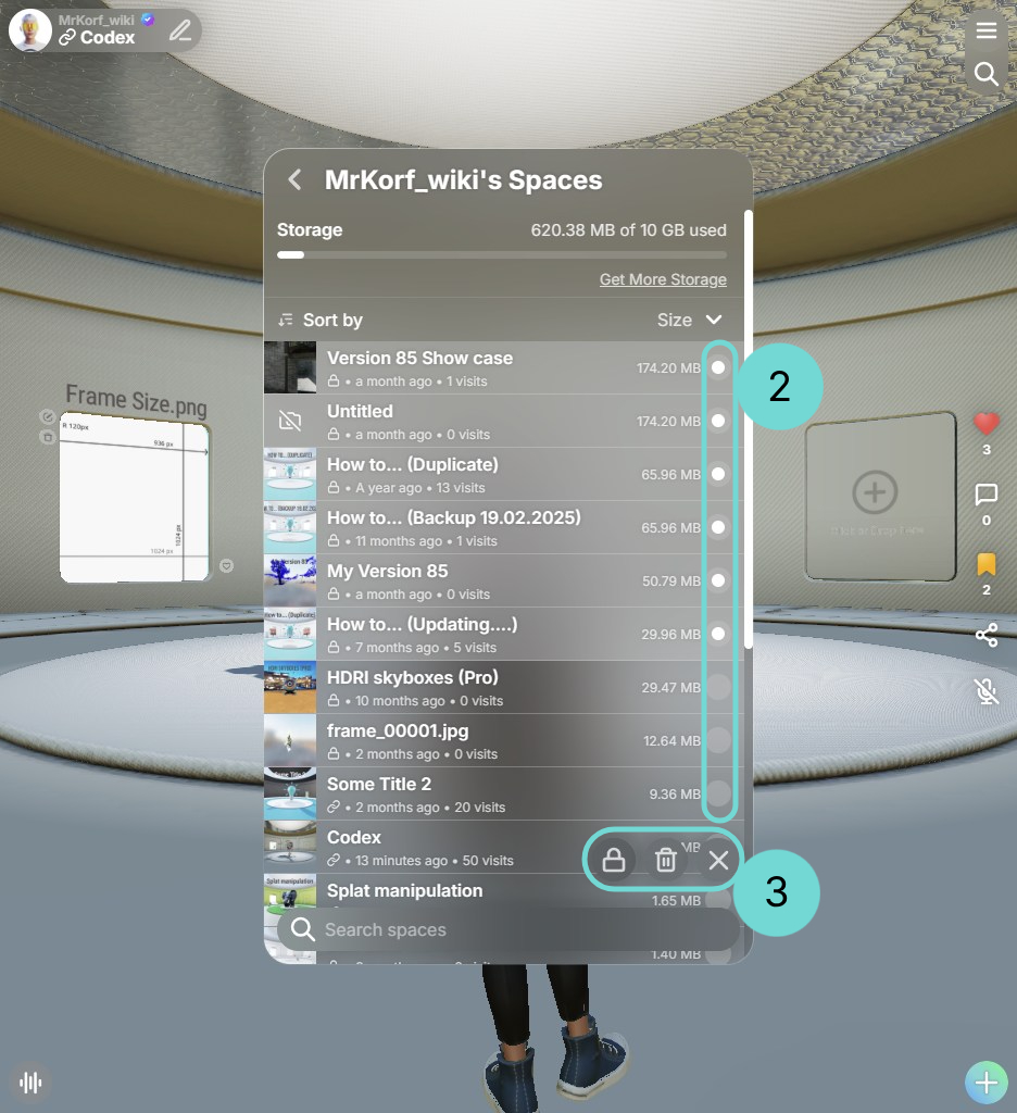 Edit multiple Spaces at one time