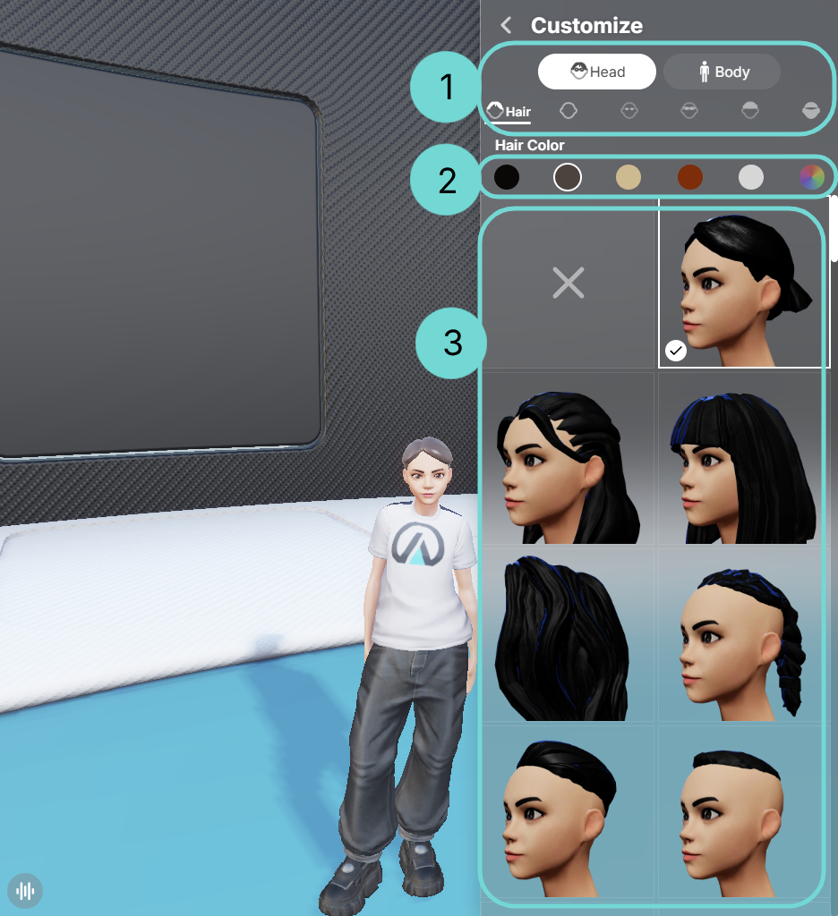 Customize your avatar