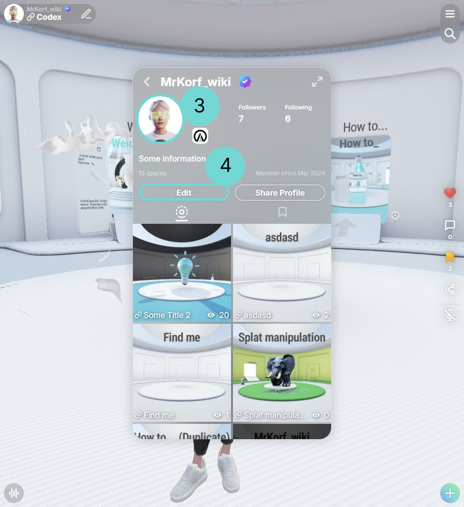 Open Edit Profile UI