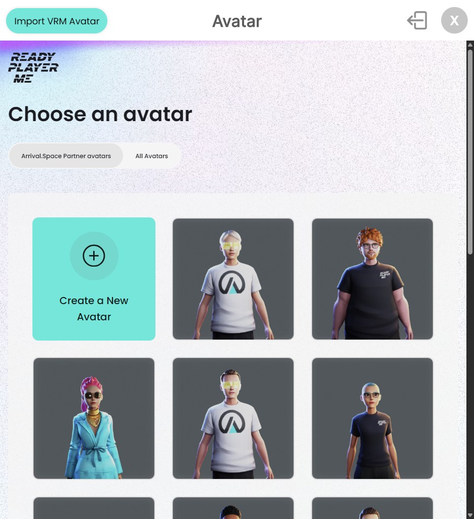 Select your Avatar