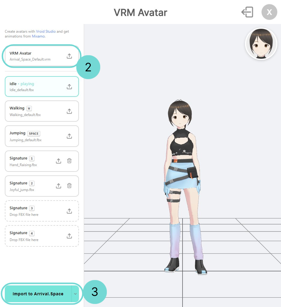 VRM Interface Arrival.Space