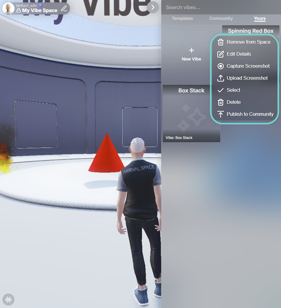 Vibe in der Community veröffentlichen