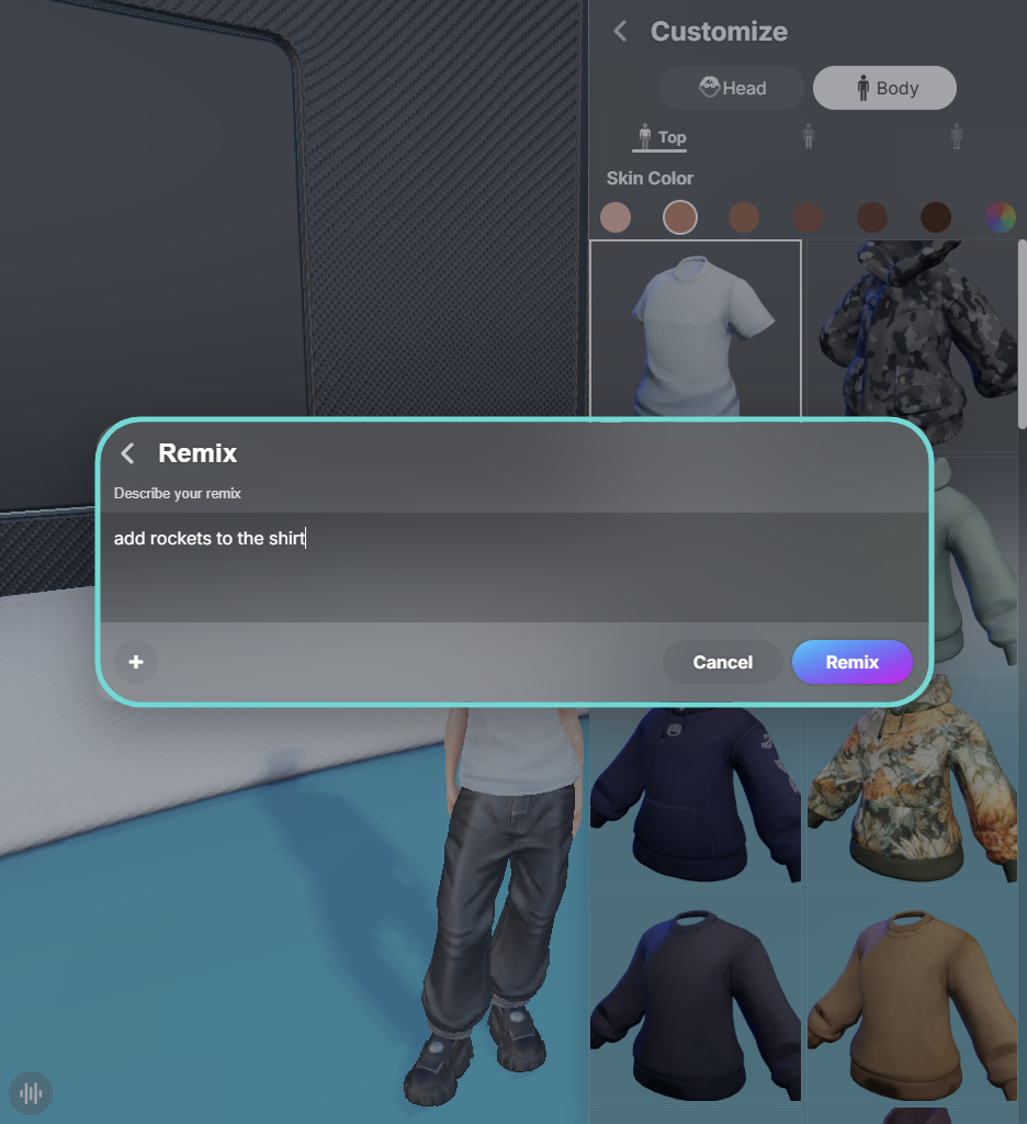 Avatar Remix UI