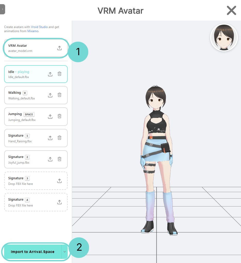 VRM Interface Arrival.Space