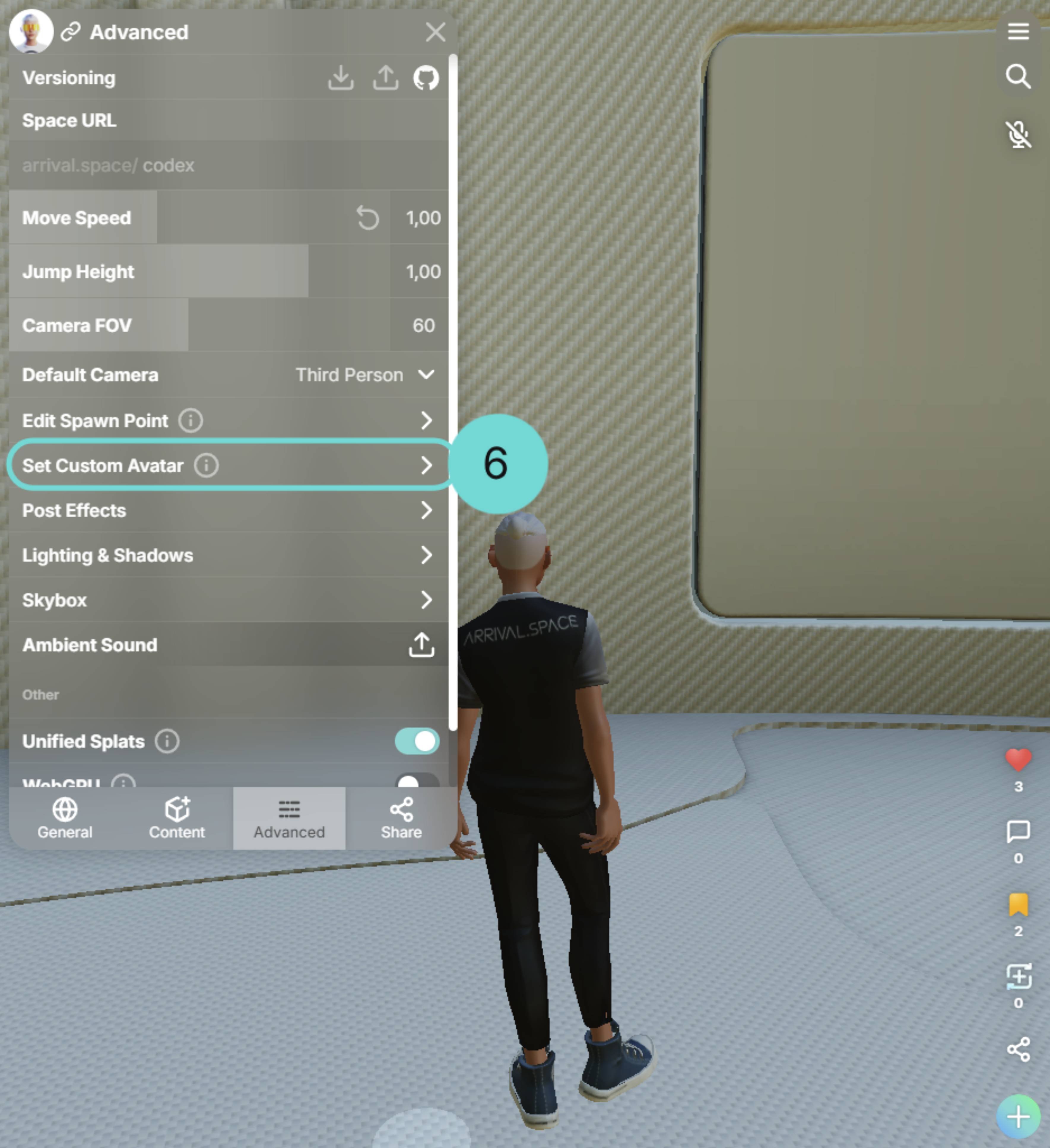 Set a Guest Avatar for your Space