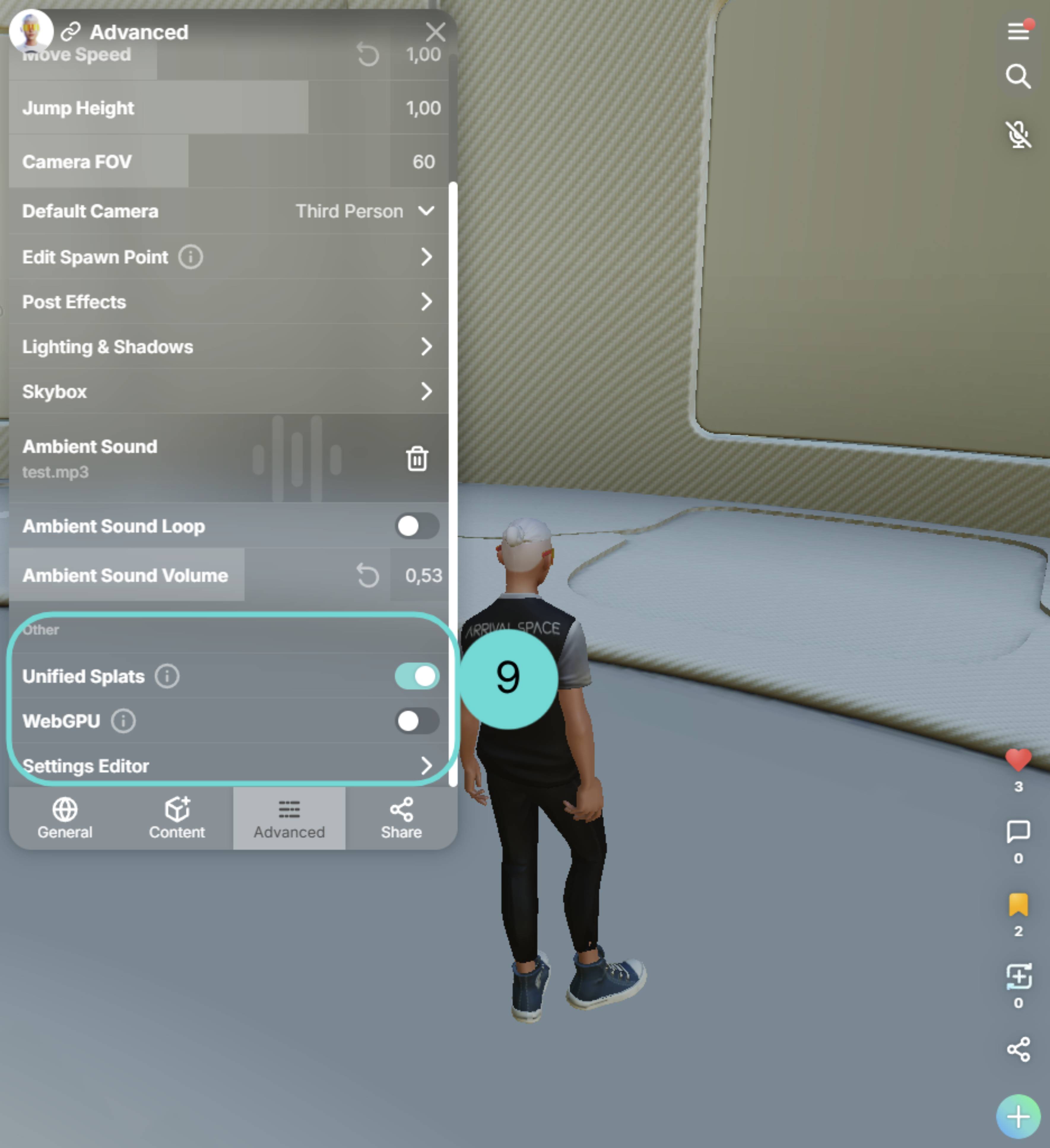 Enable Unified Splats or WebGPU