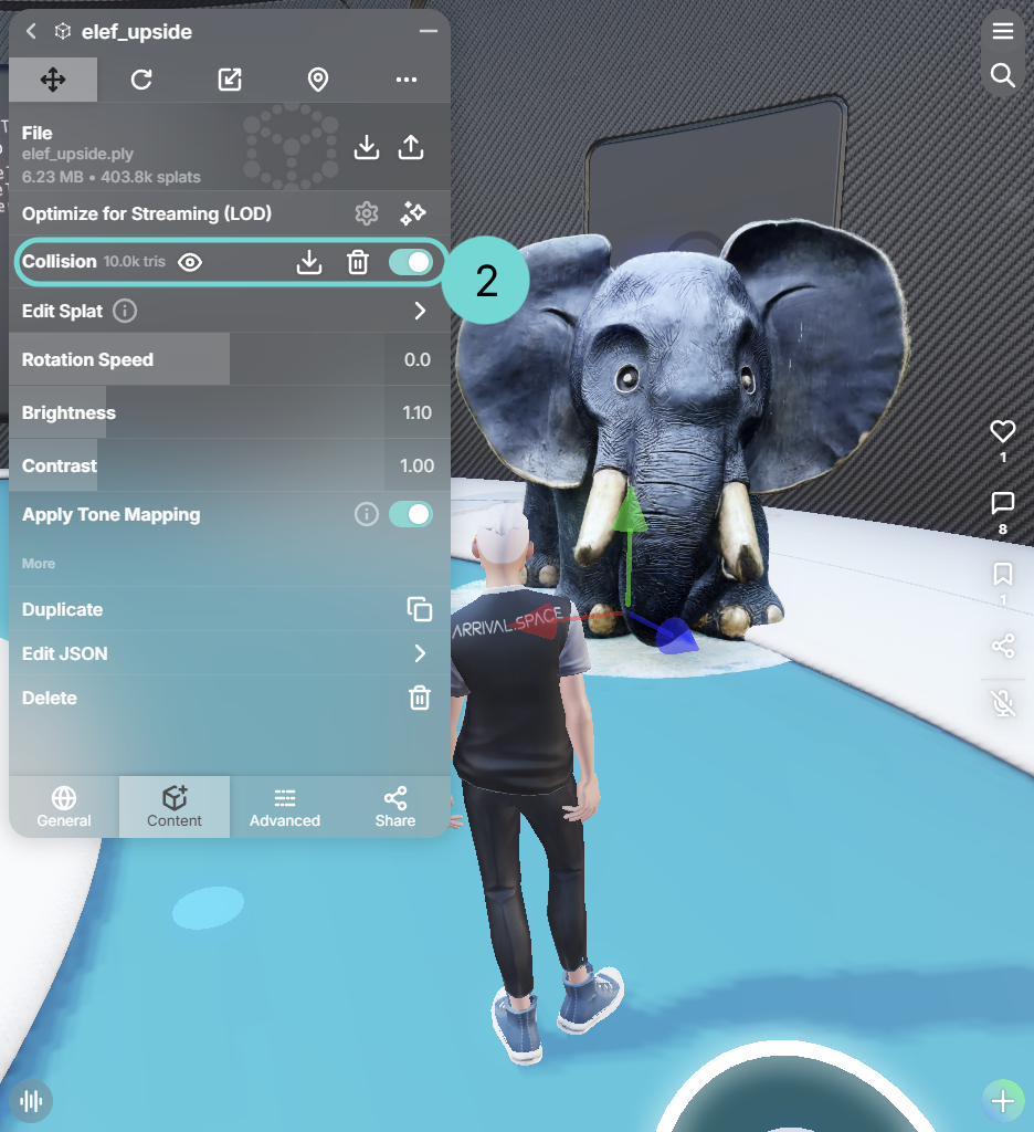 Splat Collision Generated