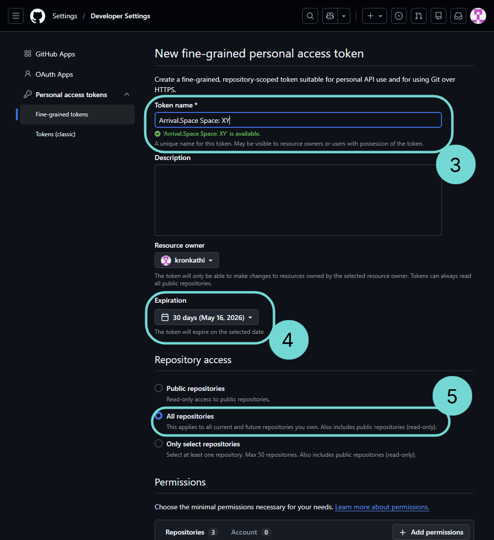 Add Name, Expiration Date and Access