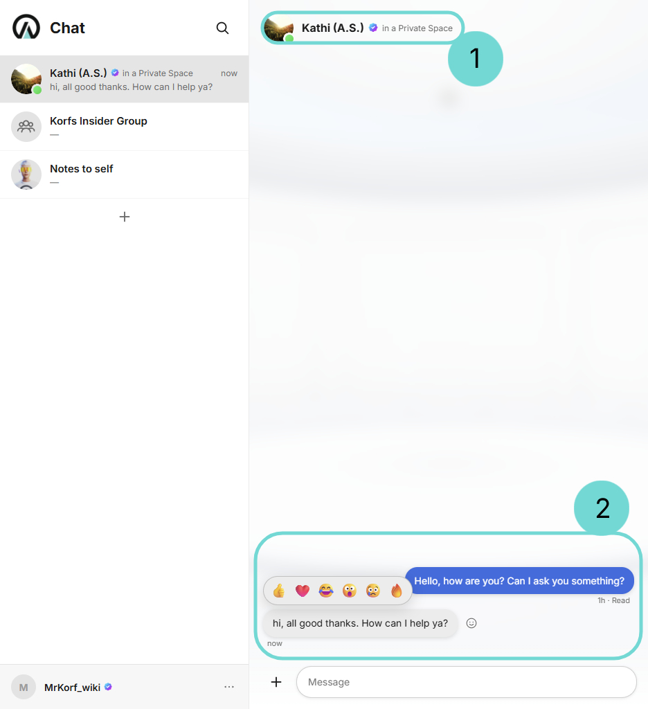 Direct Messaging UI