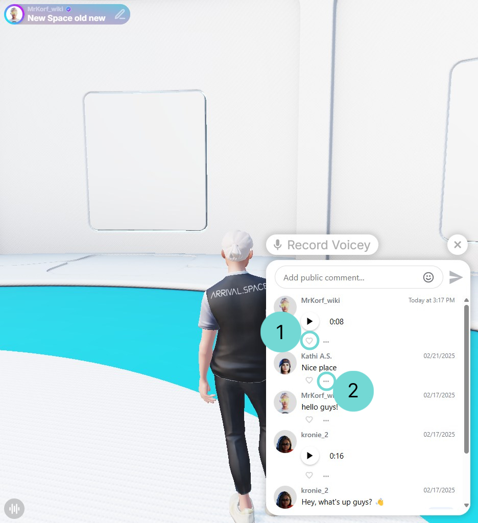 コメントにリアクション