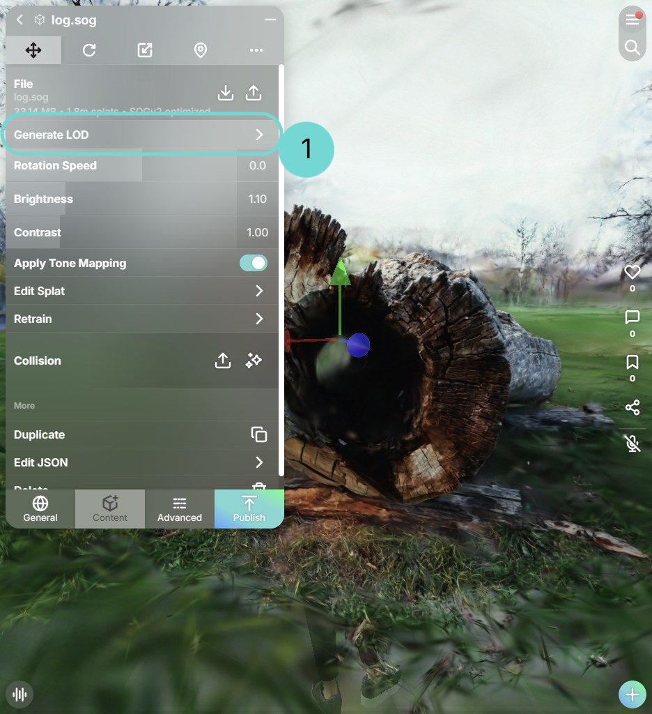 ワンクリックLOD生成